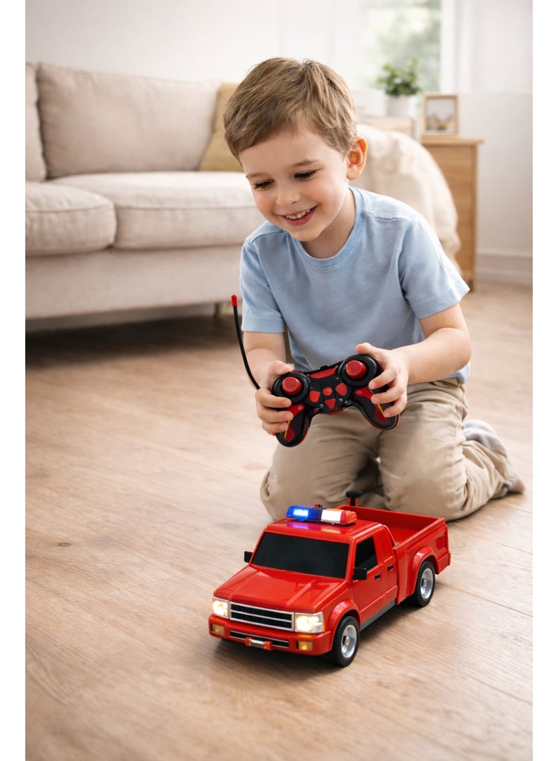 Rc Pickup Truck Toy For Kids With Led Lights – 1:18 Scale – Full Control 27Mhz - Image 1